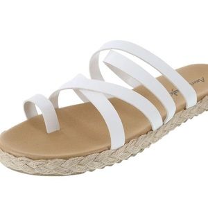 White Cross Sandal